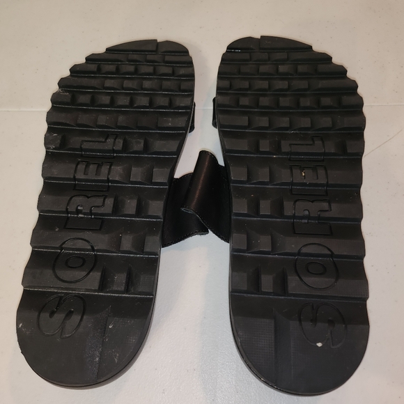 Sorel Women's Roaming Buckle Slide Black Leather Sz 9 - Picture 9 of 10